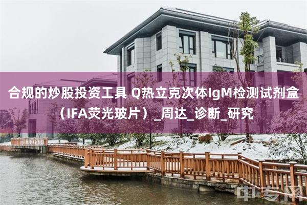 合规的炒股投资工具 Q热立克次体IgM检测试剂盒（IFA荧光玻片）_周达_诊断_研究