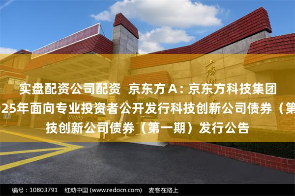 实盘配资公司配资 京东方A: 京东方科技集团股份有限公司2025年面向专业投资者公开发行科技创新公司债券(第一期)发行公告