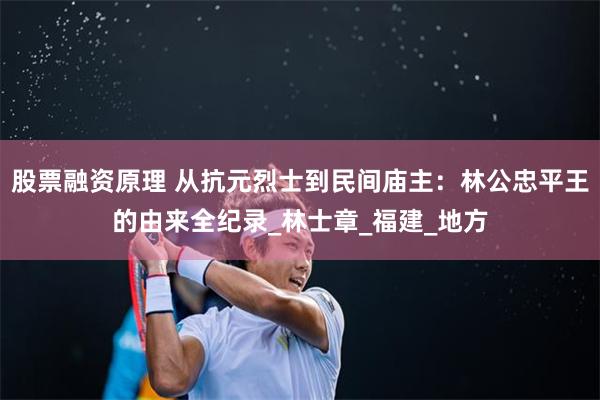 股票融资原理 从抗元烈士到民间庙主：林公忠平王的由来全纪录_林士章_福建_地方