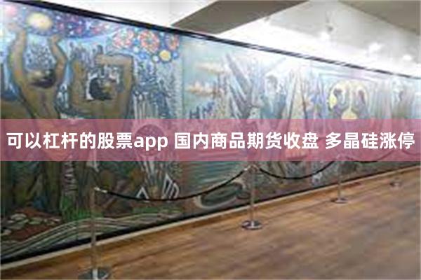 可以杠杆的股票app 国内商品期货收盘 多晶硅涨停